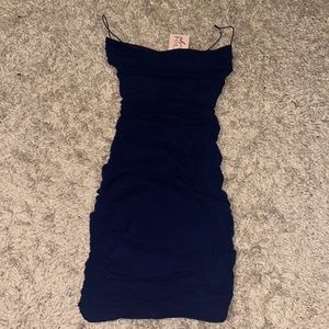 Oh Polly bodycon navy mini dress brand new.